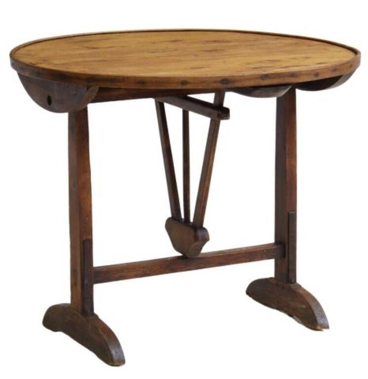 FRENCH PROVINCIAL TILT-TOP WINE