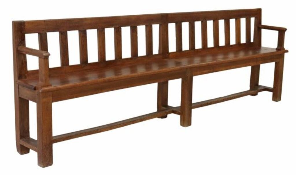 FRENCH PROVINCIAL WALNUT CHURCH PEW