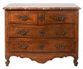 FRENCH PROVINCIAL WALNUT MARBL