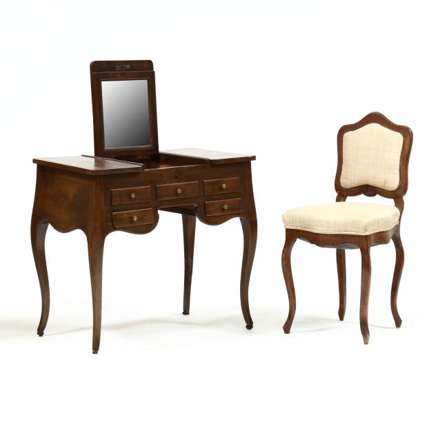 FRENCH PROVINCIAL WALNUT VANITY