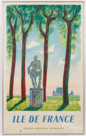 FRENCH RAILROAD POSTER ILE DE