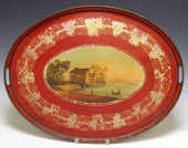 FRENCH RED &AMP; GILT TOLE-PEI