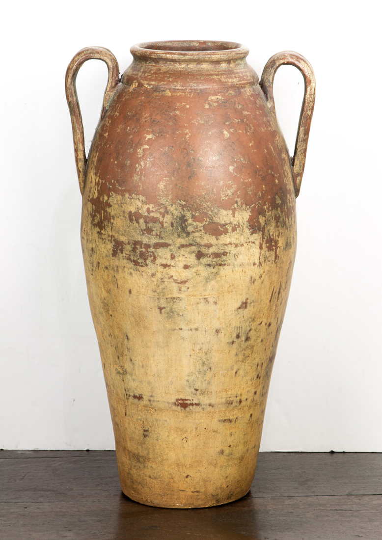 FRENCH RED POTTERY URN French
