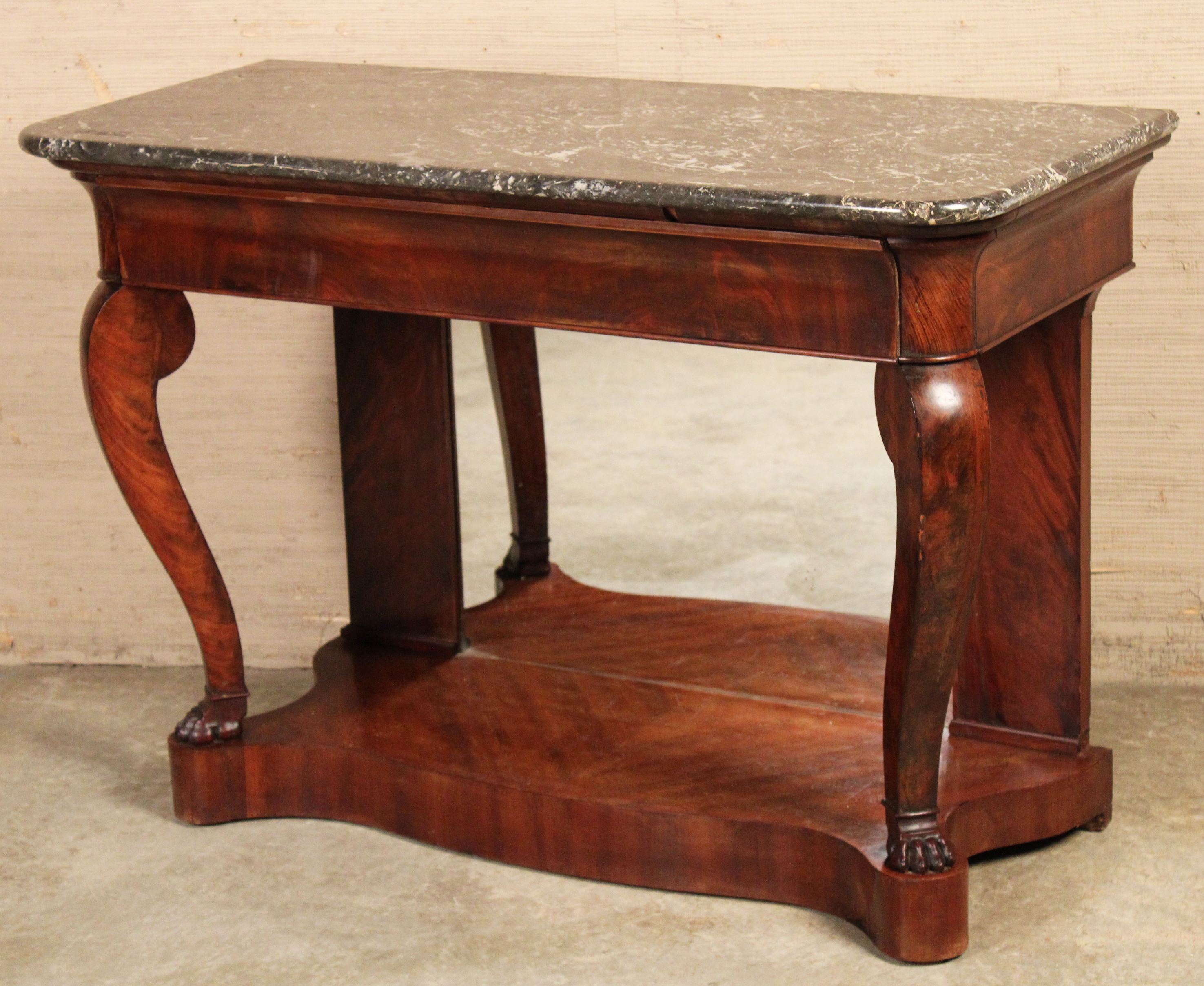 FRENCH REGENCY MAHOGANY M/TOP