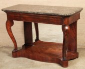 FRENCH REGENCY MAHOGANY M/TOP
