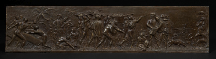 French Relief-Cast Metal