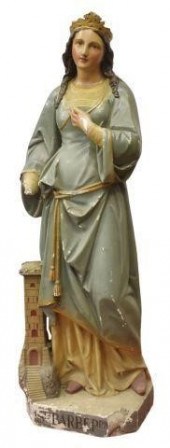 FRENCH RELIGIOUS PAINTED PLAST