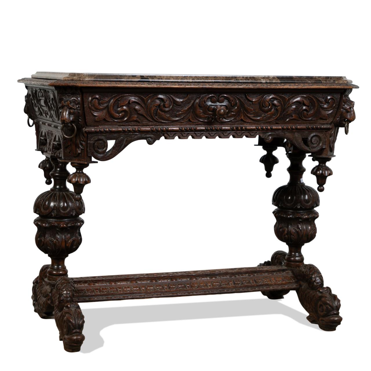FRENCH RENAISSANCE REVIVAL OAK