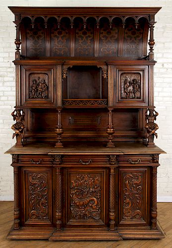 FRENCH RENAISSANCE REVIVAL WALNUT