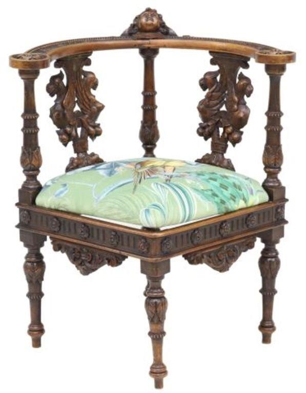 FRENCH RENAISSANCE REVIVAL WALNUT