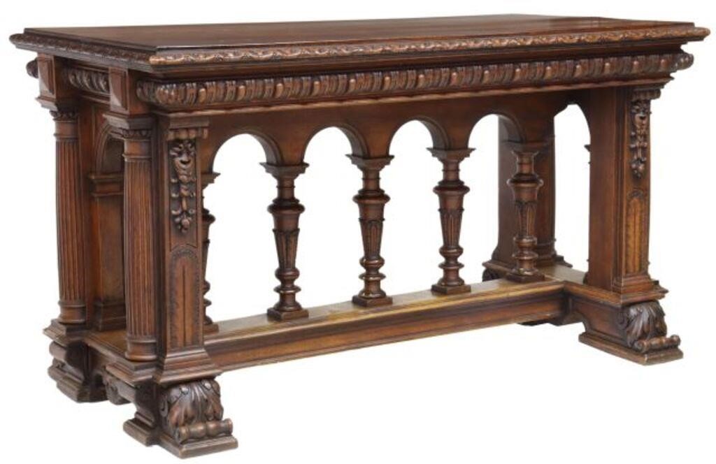 FRENCH RENAISSANCE REVIVAL WALNUT