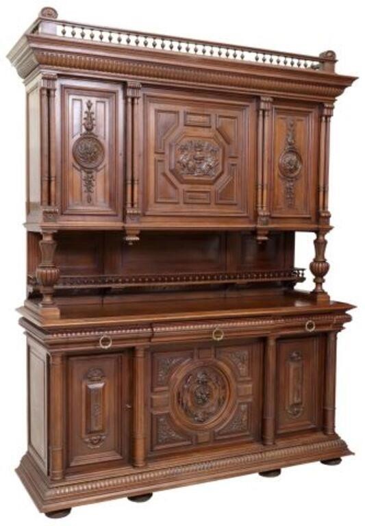 FRENCH RENAISSANCE REVIVAL WALNUT