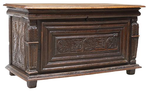 FRENCH RENAISSANCE STYLE CARVED OAK