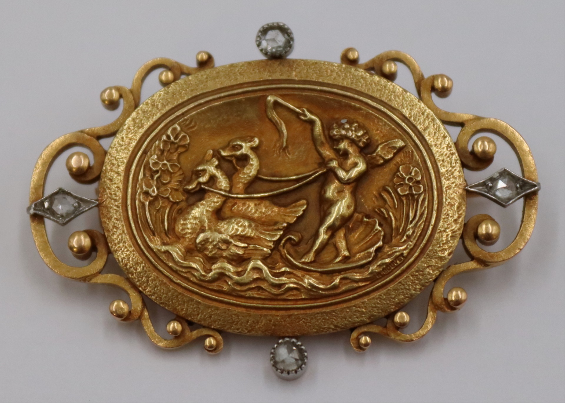 FRENCH RENE BOUVET 18KT GOLD AND
