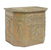 FRENCH REPOUSSE BRASS-CLAD LIN