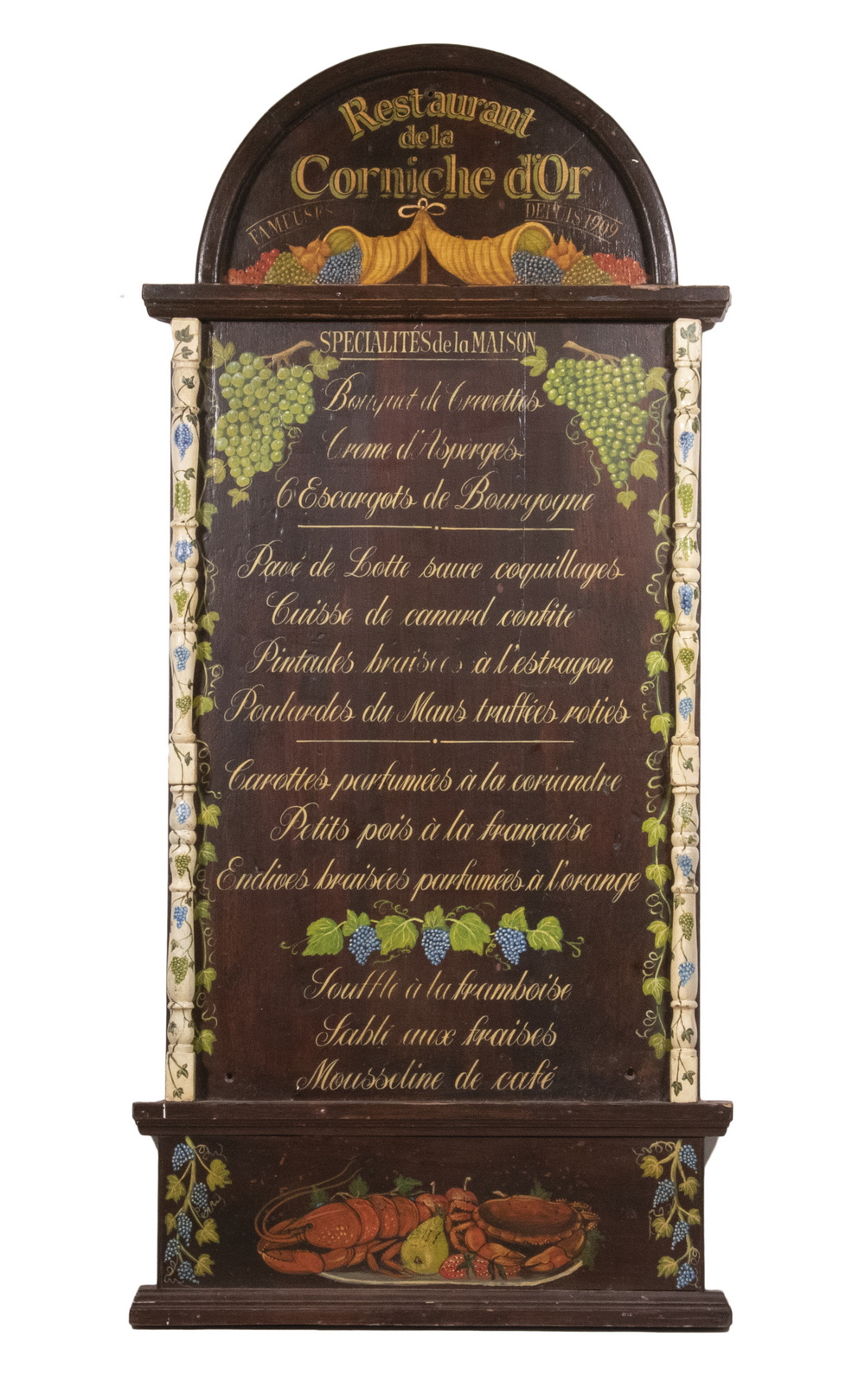 FRENCH RESTAURANT MENU BOARD For