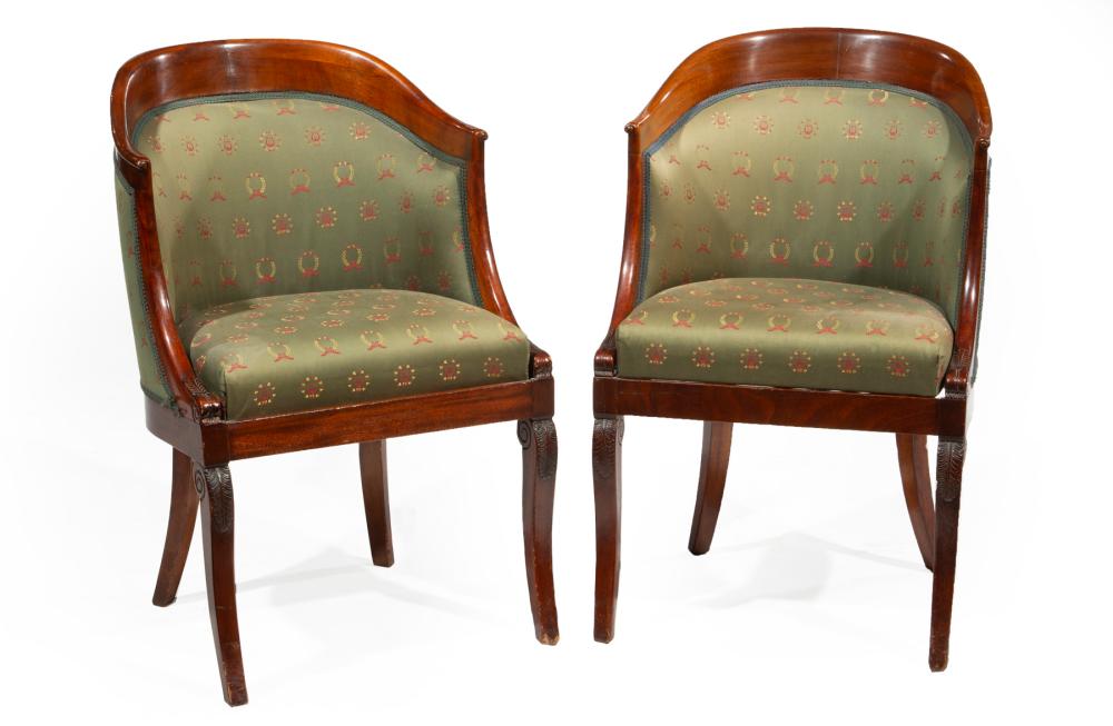 FRENCH RESTAURATION CARVED MAHOGANY