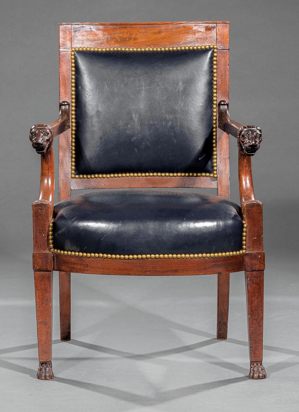 FRENCH RESTAURATION CARVED MAHOGANY