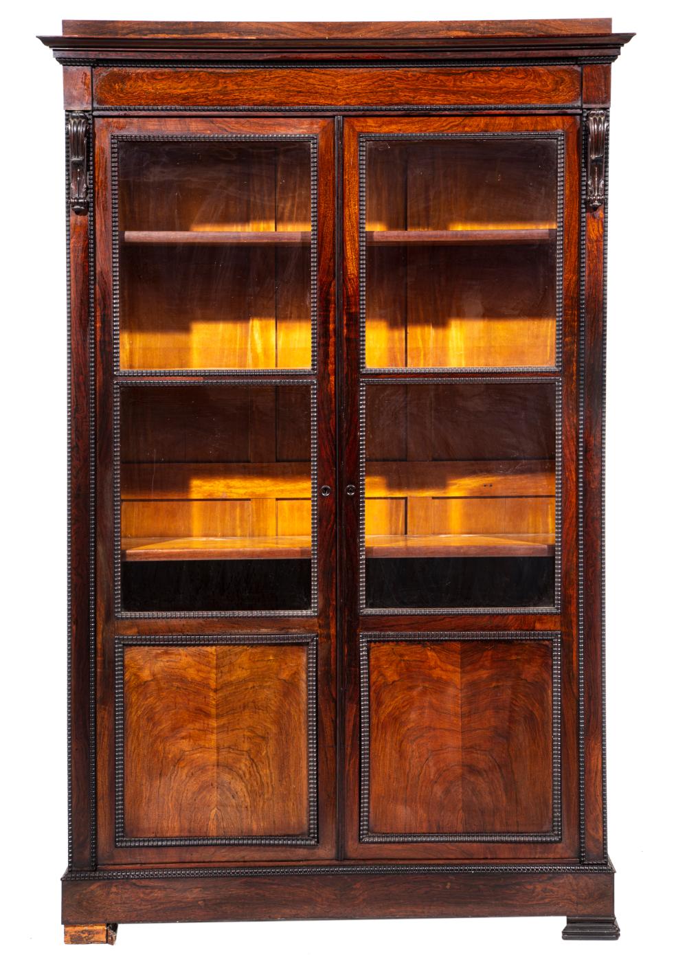 FRENCH RESTAURATION CARVED ROSEWOOD