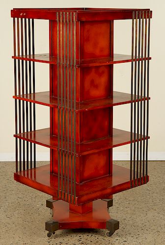 FRENCH REVOLVING BOOKCASE ATTR.