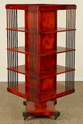 FRENCH REVOLVING BOOKCASE ATTR