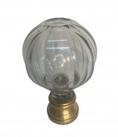FRENCH RIBBED CRYSTAL NEWEL PO