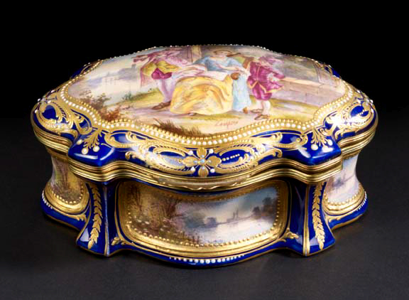 French Richly Gilded Porcelain