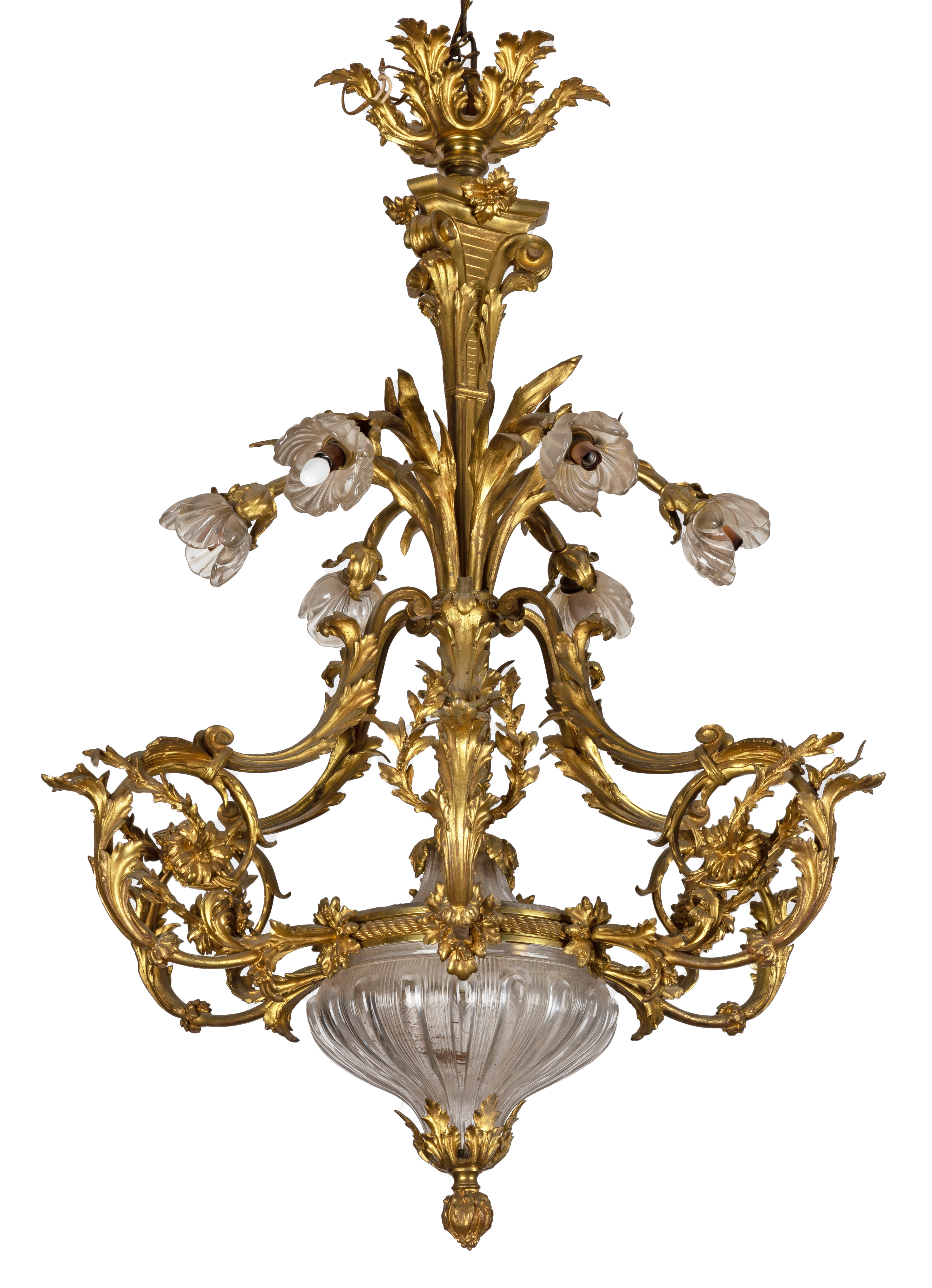 FRENCH ROCCO GILT BRONZE ROCK