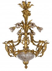 FRENCH ROCCO GILT BRONZE ROCK