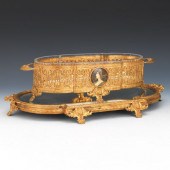 FRENCH ROCOCO BRONZE AND CRYST