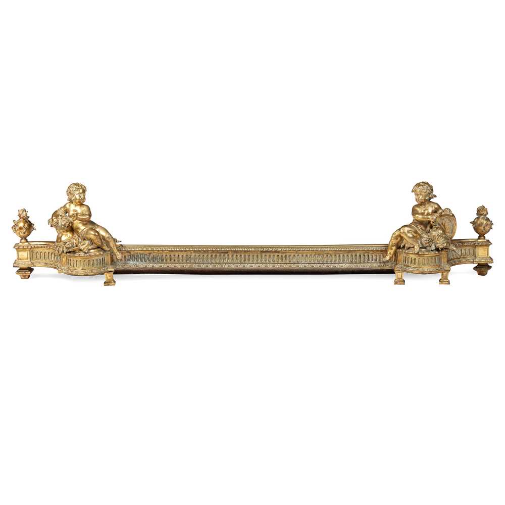 FRENCH ROCOCO STYLE BRASS FENDER