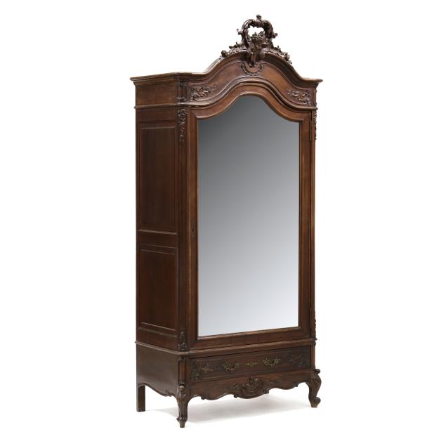 FRENCH ROCOCO STYLE CARVED WALNUT