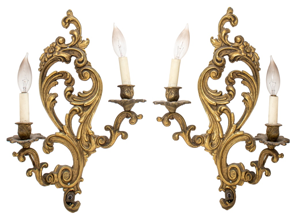 FRENCH ROCOCO STYLE GILT BRONZE