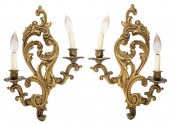 FRENCH ROCOCO STYLE GILT BRONZ