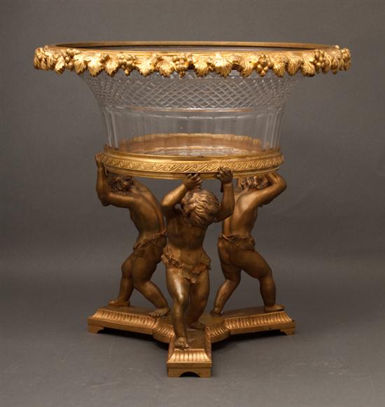 French Rococo style gilt-bronze and