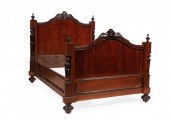 FRENCH ROCOCO-STYLE WALNUT BED