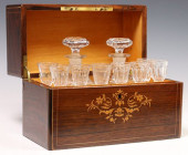 FRENCH ROSEWOOD MARQUETRY CAVE
