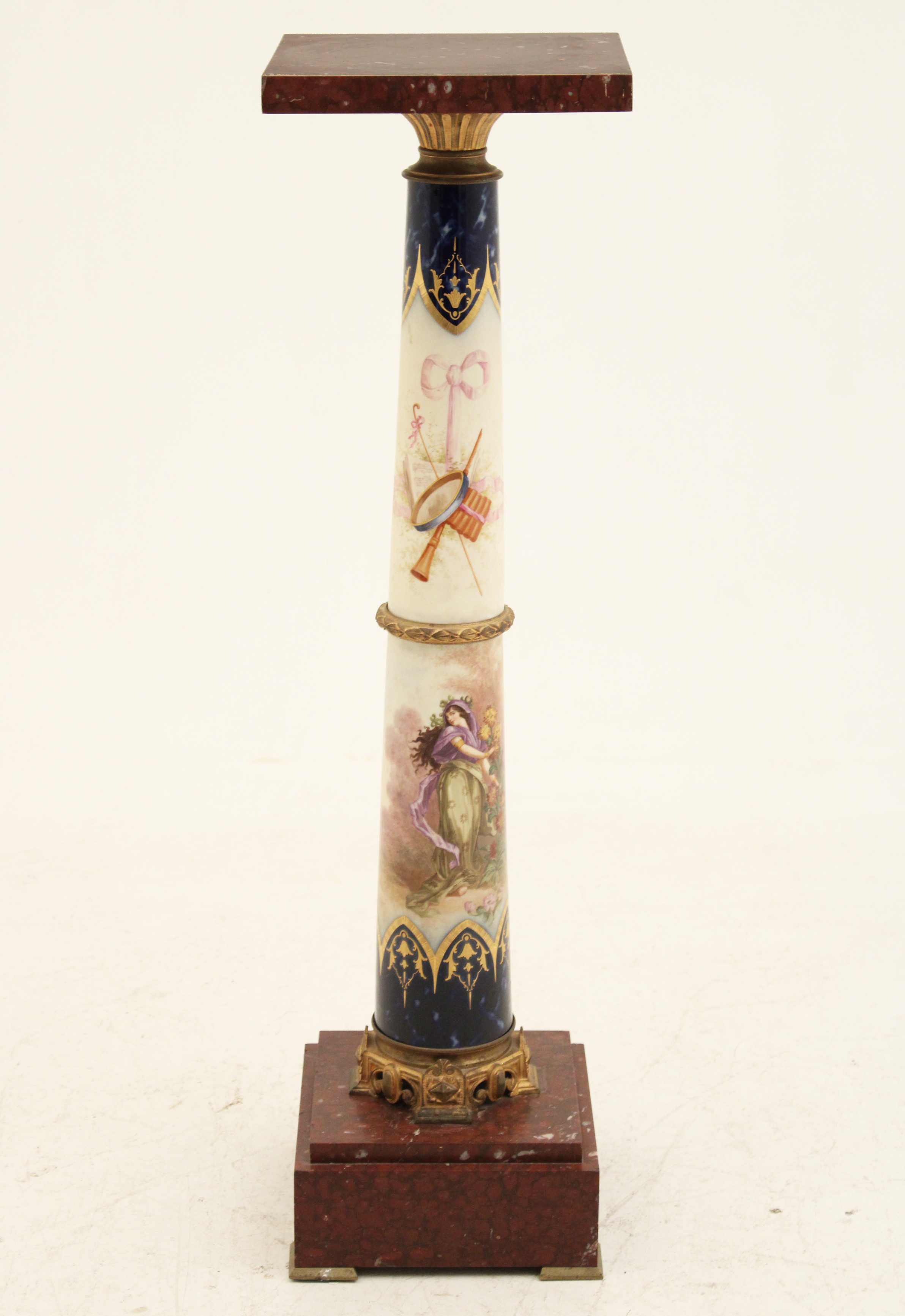 FRENCH ROUGE MARBLE REVOLVING TOP