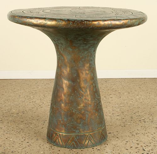 FRENCH ROUND RESIN OCCASIONAL TABLE