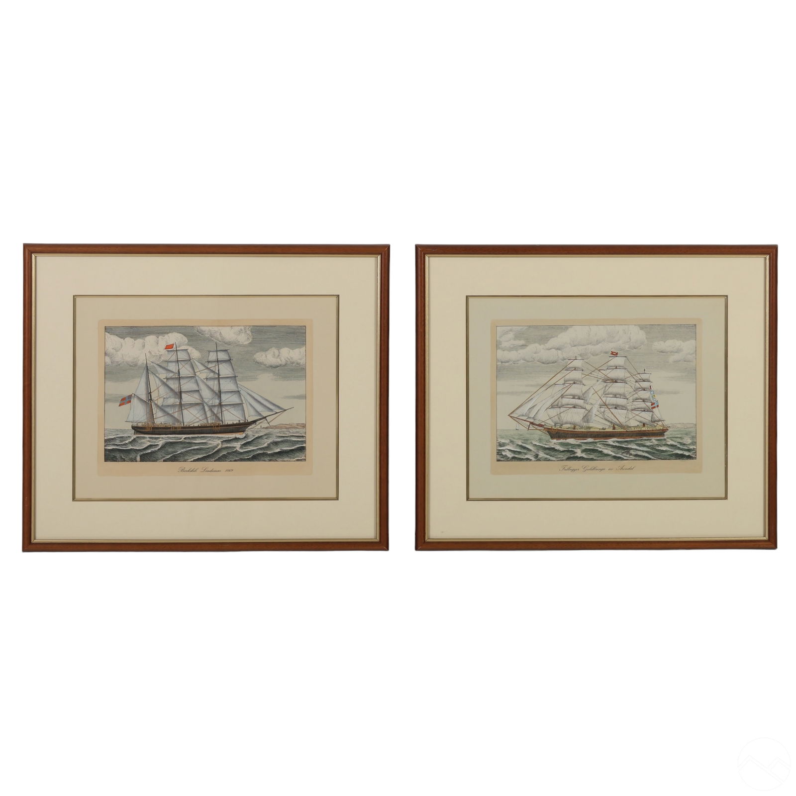 FRENCH ROYAL NORWAY NAVY SEASCAPE