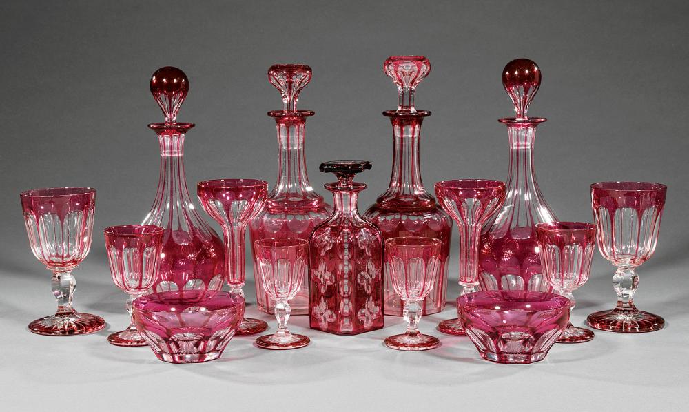 FRENCH RUBY CUT-TO-CLEAR CRYSTAL