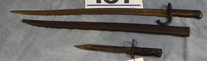 French sabre bayonet, dated
