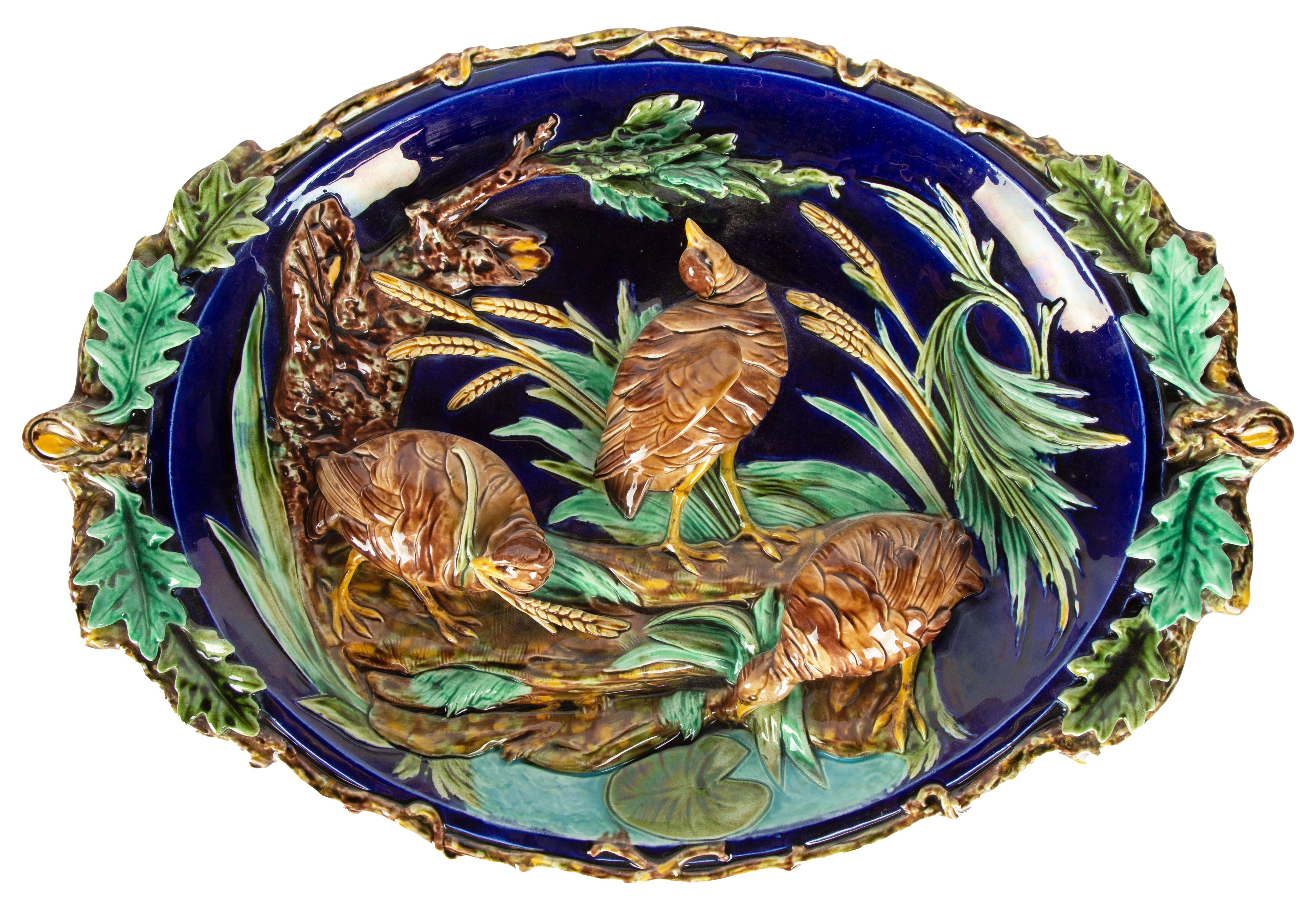 FRENCH, SARREGUEMINES MAJOLICA