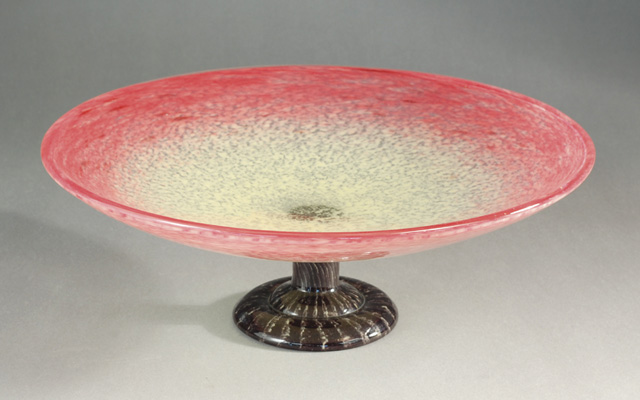 FRENCH SCHNEIDER ART GLASS PEDESTAL