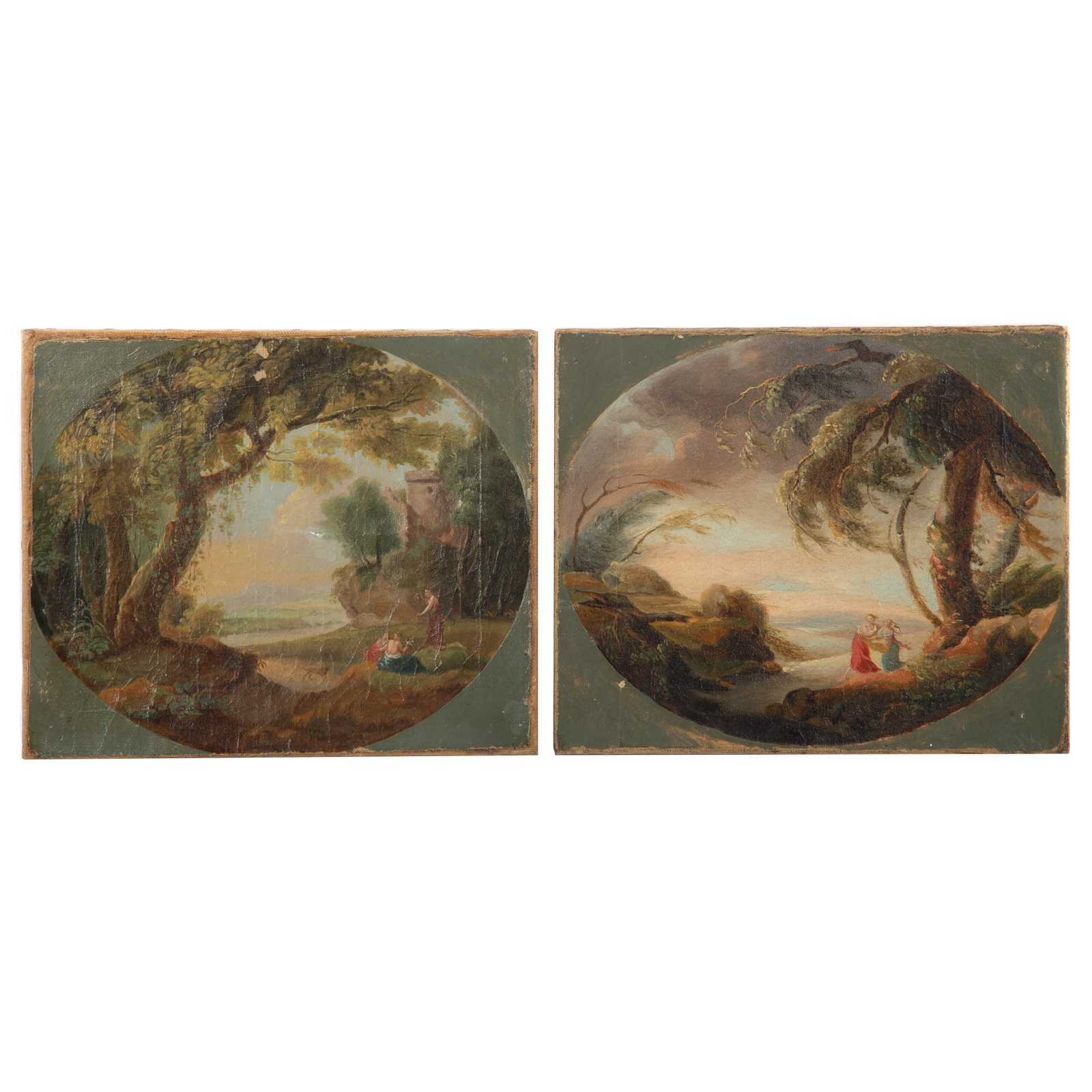FRENCH SCHOOL, 18TH C. PAIR OF OILS