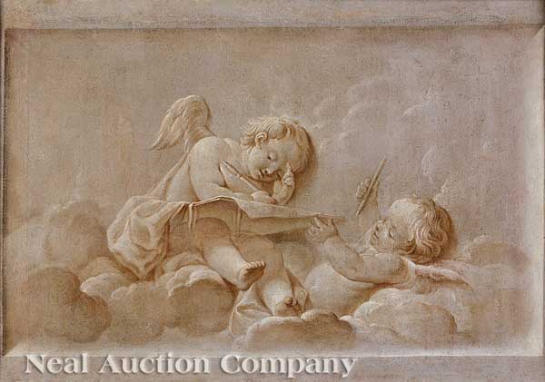 French School 18th c. "Putti on a