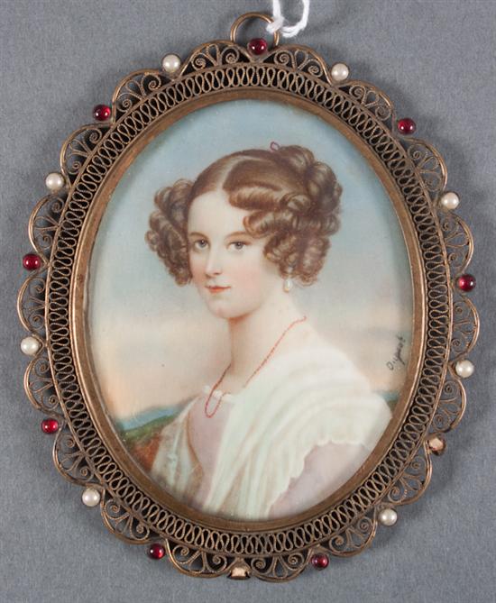 French School 19th century. Oval