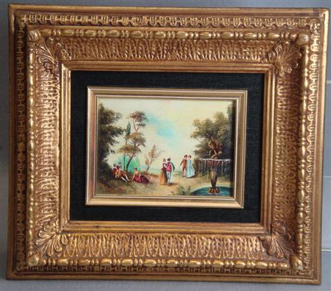 French School, 20th c, (2) 4 1/4" x