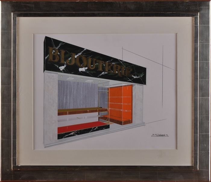 FRENCH SCHOOL: "BIJOUTERIE" Gouache
