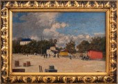 FRENCH SCHOOL FAIRGROUND SCENE